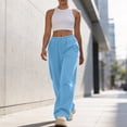 thumbnail image 6 of Yutgune Wide Leg Sweatpants for Women High Waist Drawstring Sweatpants Women Baggy Street Casual Sweats, 6 of 8