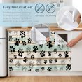thumbnail image 5 of Sage Green Beige Farmhouse Cabinet Curtain 35"Wx35"L,Dustproof Under Sink Skirt W/ Self Adhesive Tape,Black Dog Paw Vintage Wooden Cabinet Curtain Cover for Kitchen Sink,Bathroom Vanity,Laundry Room, 5 of 9