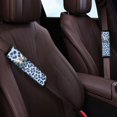 thumbnail image 3 of Chririnla Car Seat Belt Pads Stylish Accessory Seat Belt Shoulder Pad Polyester Breathable, Suitable for Truck SUV, Blue Leopard Butterfly Print, 3 of 8