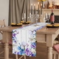 thumbnail image 2 of Table Runners 72 Inches Long Dress Scarves, Spring Flowers Farmhouse Kitchen/Dining Table Runner, Coffee Tablerunners, Watercolor Garden Florals Wooden Grain 14x72 Inch, 2 of 9