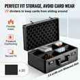 thumbnail image 3 of VEVOR Graded Card Storage Box, 4 Slots, Graded Sports Cards Holder Carrying Case with Coded Lock Foam Dividers, for 120 PSA Graded Cards 84 BGS Cards 96 SGC Cards 428 Top Loaders, 3 of 9