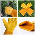 thumbnail image 4 of Long Garden Gloves for Women Man, Thorn Proof Rose Pruning Cowhide Leather Garden Gloves for Cactus, Rose and More - L, 4 of 5