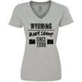 thumbnail image 3 of Inktastic Wyoming Awesome Since 1890 Women's V-Neck T-Shirt, 3 of 5