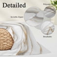thumbnail image 4 of White Golden Marble Body Pillow Cover 20x54, Modern Abstract Art Marble Crack Decorative Pillowcase with Zipper, Microfiber Pillow Protector, Soft Breathable Long Lumbar Pillowcases for Women, 4 of 9