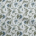 thumbnail image 1 of oneOone Silk Tabby Medium Blue Fabric Jacobean Floral Sewing Fabric By The Yard Printed Diy Clothing Sewing Supplies 42 Inch Wide, 1 of 4