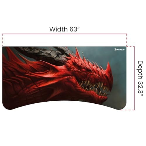 Arozzi Arena Gaming Desk Mat, Full Surface Custom Desk Pad, Interchangeable, Water Resistant & Washable Computer Desk Mouse Pad with Stitched Edges (D001)