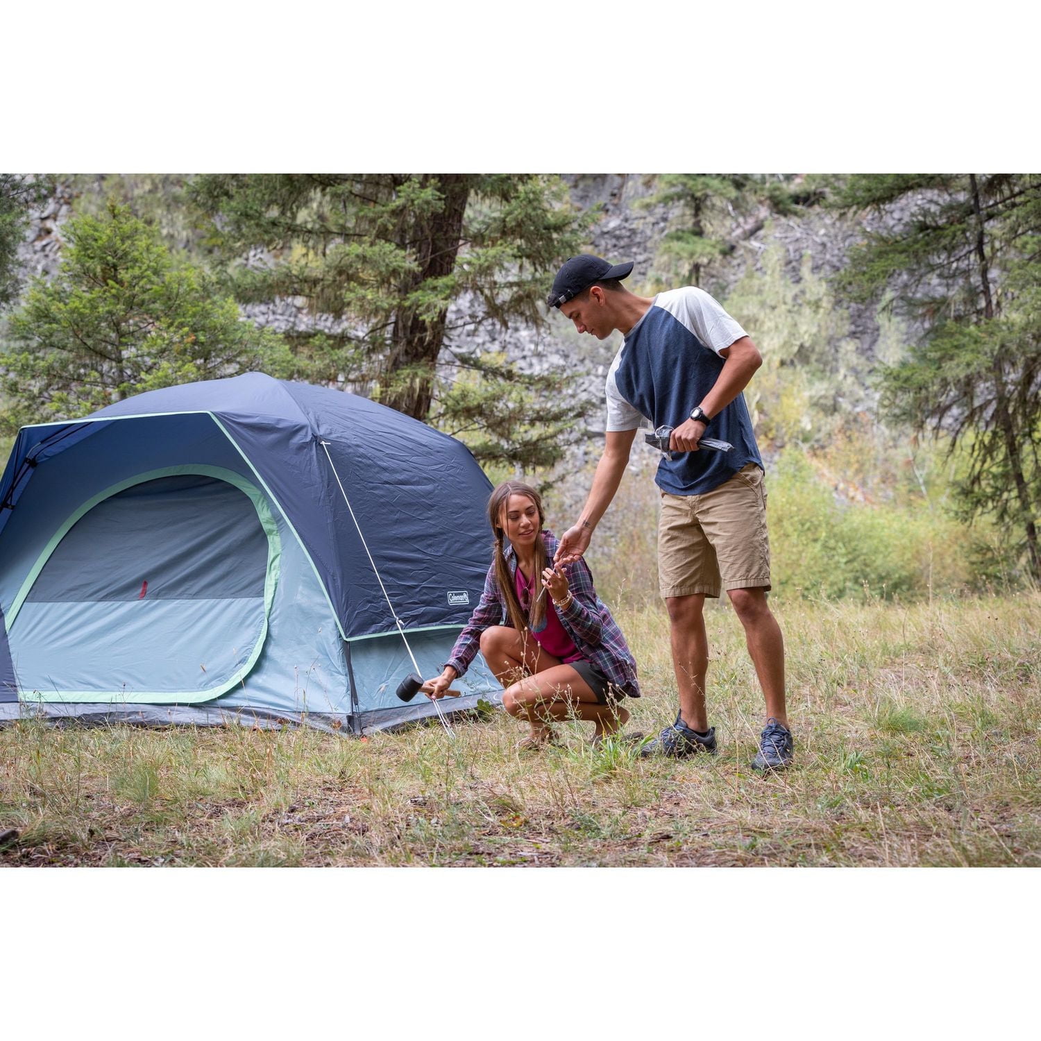 Coleman 4-Person Skydome Camping Tent, Blue