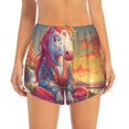 thumbnail image 2 of Pofeuu Meditating Cute Horse Print Women's Athletic Shorts Running Workout Shorts Tummy Control Quick Dry Gym Shorts with Pockets Double layer sports shorts-XX-Large, 2 of 7
