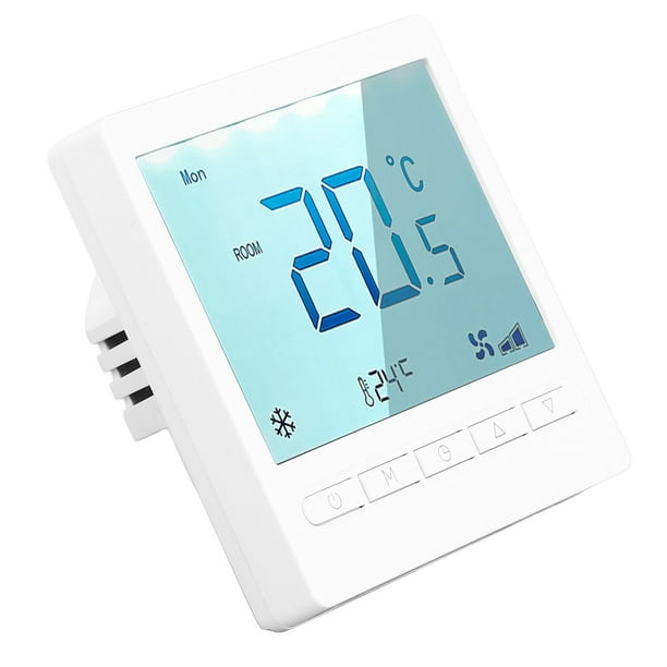Thermostat Programmable, Thermostat Ignifuge AC230V pour Chambre à Coucher pour Hall d'Entrée