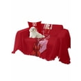 thumbnail image 2 of Valentine's Day Couch Cover for Dogs, Pink Love Glass Cups Bow Envelope Simple Red Washable Sofa Covers Slipcover for Pets Dogs Futon Cover, Couch Recliner Covers, Oversized Chair Slipcover 71"x91", 2 of 9