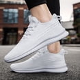thumbnail image 2 of GLYGML Striped Knit Sneakers Lightweight Breathable Athletic Shoes with Non-Slip Sole for Running and Daily Wear, 2 of 5
