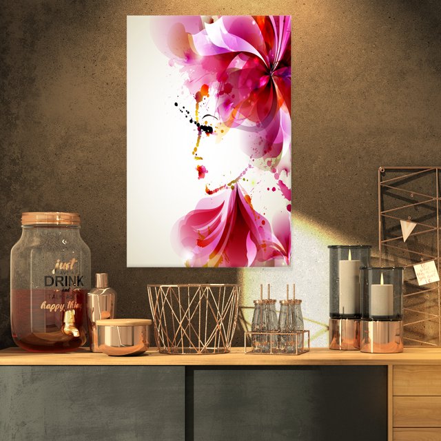 Fashion Woman with Abstract Hair - Abstract Canvas Art Print