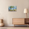 thumbnail image 3 of ZHONGYUTONG Lemon Wall Art Kitchen Canvas Wall Decor Yellow Fruit and Blue Pottery Pictures Vintage Citrus Painting for Home Decor Framed (12.00" x 18.00"), 3 of 5