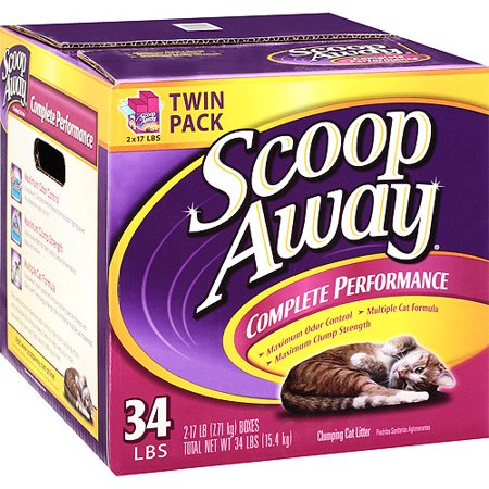 Scoop Away Complete Performance, Odor Control Cat Litter, 34Lb ...