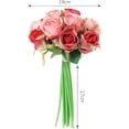 thumbnail image 2 of 1 ramo de rosas artificiales, arreglo de 12 cabezas, ramo de seda para fiestas en el hogar, oficina, decoración nupcial y de boda, 2 of 6