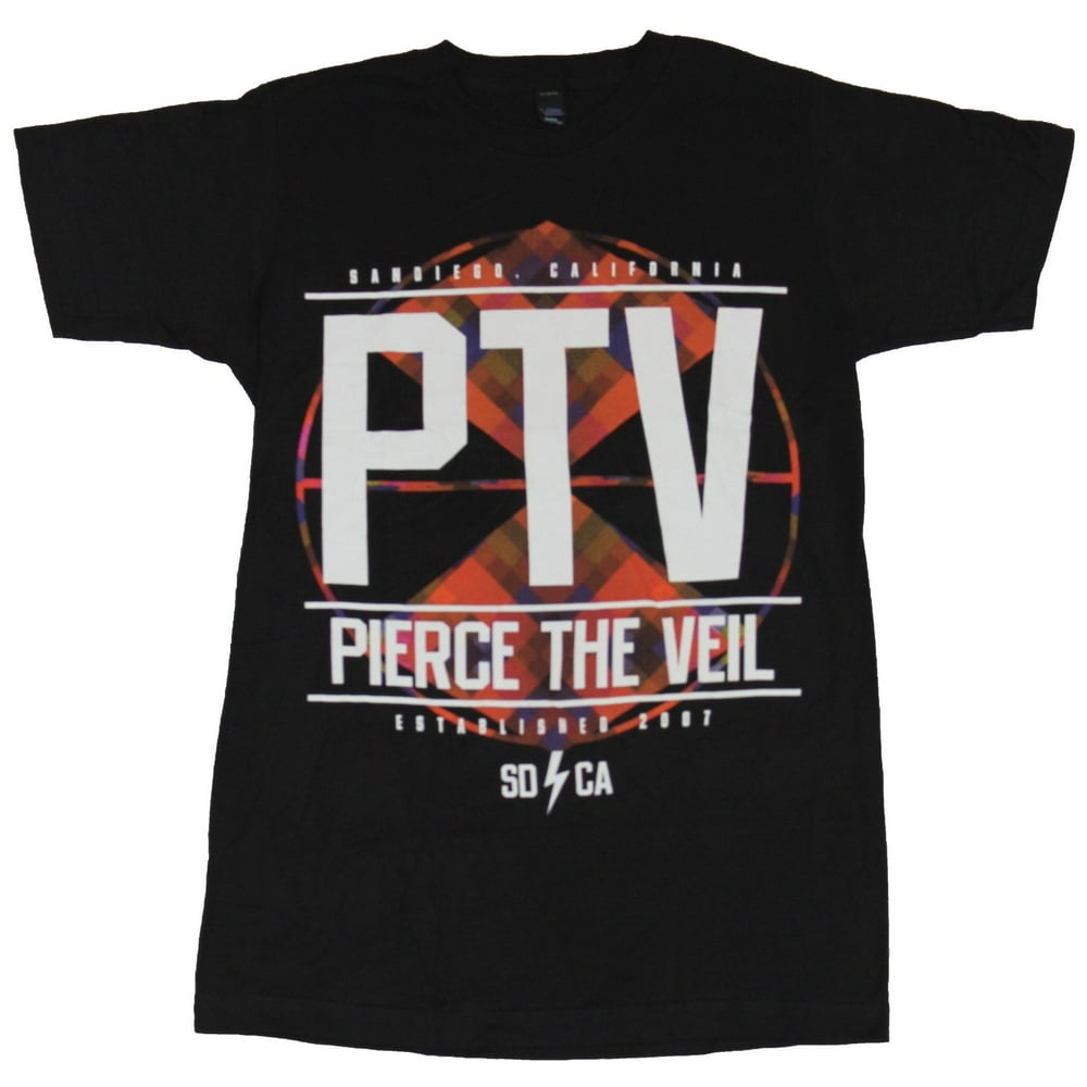 Pierce The Veil Pierce The Veil Mens TShirt Giant PTV Logo Over