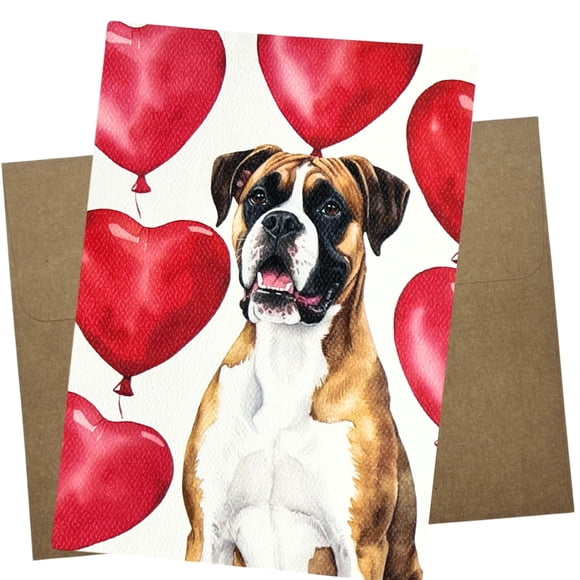 Tarjeta de Felicitación Whitman and Daughter con Perro Boxer 13x18 cm