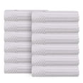 thumbnail image 2 of BNM Cotton Ribbed Checkered Washcloths (Set of 12), White, 2 of 6