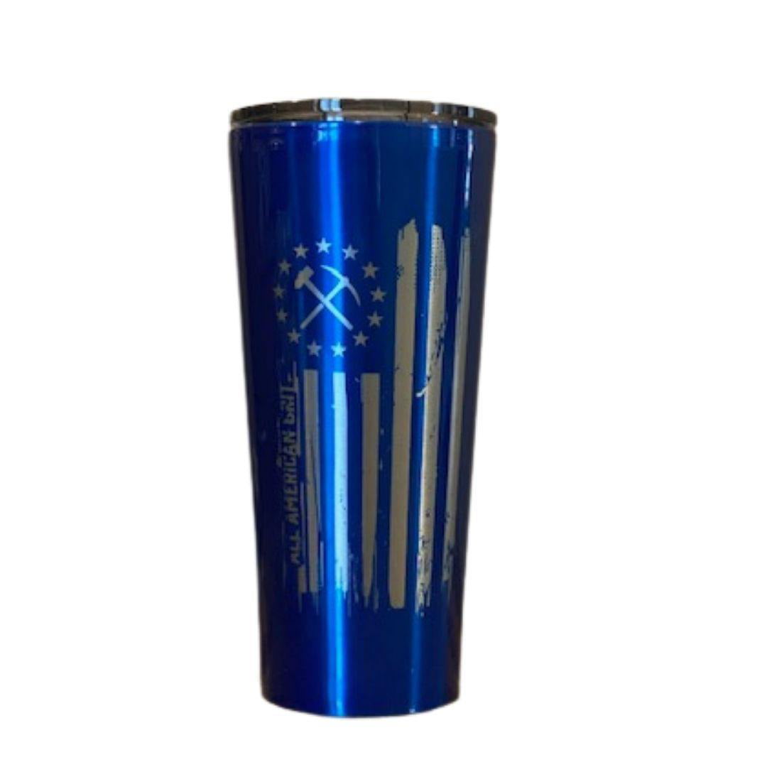 Tervis Tumbler Wyoming flag  blue/red /white Wrap 24oz with Travel Lid 