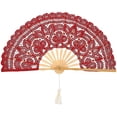 thumbnail image 1 of Lace Hollow Out Vintage Hollow Fan Folding Fans Vintage European Court Fan, 1 of 3