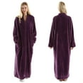 Oksun Womens Zip up Bathrobes Long Plush Fleece Warm Dressing Robe