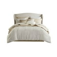 thumbnail image 2 of 10-Piece King Luxury Jacquard Comforter Set – All-Season Bedding Set with Quilt, Shams, Decorative Pillows & Bed Skirt, Elegant Geometric Design (Ivory), 2 of 11