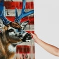 thumbnail image 3 of Orinice Deer American Flag Bathroom Decor Set, Colorful Luxurious Graphic Print Polyester Fabric Home Bathtubs Curtain Decoration with Hooks 60x72, 3 of 7