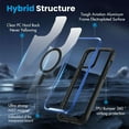 thumbnail image 3 of for iPhone 14 Pro Max Case Magnetic, [Compatible with MagSafe & 3X Military Grade Drop Protection] Clear Back Aluminum Frame Phone Case for iPhone 14 Pro Max, Blue, 3 of 12