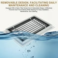 thumbnail image 5 of Uxcell 12" x 16" Aluminum Gable Vent, 1Pcs Return Grille Gable Louver Air Vent with Screen Mesh Filter Removable Door for Sidewall Wall Ceiling Floor Attic Shed HVAC System, White, 5 of 7