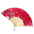 thumbnail image 3 of Toyeng Premium Material, Vintage Bamboo Folding Hand Held Flower Fan Chinese Dance Party Pocket Gifts, 1 Fan(G), 3 of 3
