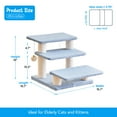 thumbnail image 3 of MWPO 15''H Multi-Step Pet Stairs for High Beds & Sofas, 3-Step Cat Stairs with 2 Toy Balls, Blue, 3 of 8