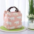 thumbnail image 4 of Bolsa De Almuerzo Aislado Caliente, Frio, Fresco Para Picnic Fresco Tote Bolsas De Viaje Caja De Alimentos Pink w Polar Bear 19 x 17 x 24cm/7.5" x 6.7" x 9.4"(L*W*H), 4 of 7