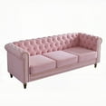 thumbnail image 5 of Modern Velvet Chesterfield Sofa 84.65 inch for Living Room, 5 of 11
