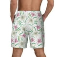 thumbnail image 3 of Kdxio Lilies Flowers Print Men's Swim Trunks with Compression Liner 7 Inch Inseam Quick Dry Swim Shorts, 3 of 7
