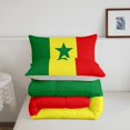 thumbnail image 5 of Manfei Senegal Flag Full Size Comforter Sets,Vintage National Bedding Comforter Set,Green Yellow Red,Light Gray Reversible,3-Piece,1 Comforter and 2 Pillowcases, 5 of 7