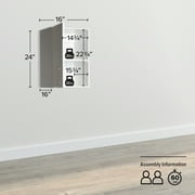 Prepac Elite 16 Wall Cabinet, White Storage Cabinet, Bathroom Cabinet, Pantry Cabinet with 1 Adjustable Shelf 16 D x 16 W x 24 H, WEW-1624