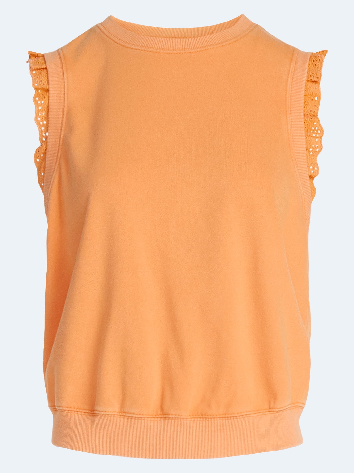 Scoop Women's Sleeveless Ruffle Top, Sizes XS-XXL