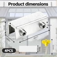 thumbnail image 2 of 4PCS Sliding Window Locks, Sliding Window Stopper, Adjustable Sliding Bay Window Lock, Sliding Door Stopper, for Sliding Doors and Windows, Silver, 2 of 5
