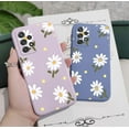 thumbnail image 3 of case for Galaxy Note 20 Ultra Case - Cute Daisy Pattern, Camera Lens Protection, Shockproof TPU Bumper, Liquid Silicone Cover - Purple, 3 of 7