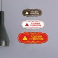 thumbnail image 2 of Signs ByLITA Designer Please Wear Eye Protection Sign (Brushed Silver) - Medium, 2 of 5