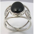 thumbnail image 2 of 925 Sterling Silver Cabochon Black Onyx Gemstone Fashionable Men's Ring Size 5, 2 of 3