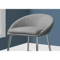 thumbnail image 4 of Bar Stool Set Of 2 Counter Height Kitchen Metal Fabric Grey Chrome, 4 of 5