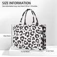 thumbnail image 3 of Large Capacity Tote Bag,White and Black Of Leopard Print Handbag Fashion Luxury Tote Bag,15.7"x13"x 5.1" Inches,Laptop Compatible, 3 of 6
