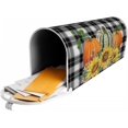 thumbnail image 6 of Fall Pumpkin Mailbox Covers 21x18 Inch Thanksgiving Sunflower Daisy Black and White Buffalo Plaid Mailbox Covers Magnetic for Fall, Farmhouse Garden Decorations Outdoor, 6 of 6