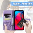 thumbnail image 6 of case for Moto G Stylus 5G (Not 4G) Cute Wallet Case Stylish Girls Women, 3D Butterfly PU Leather with Credit Card Slots Holder Flip Case Cover for Motorola Moto G Stylus 5G Rhinestone Purple, 6 of 7