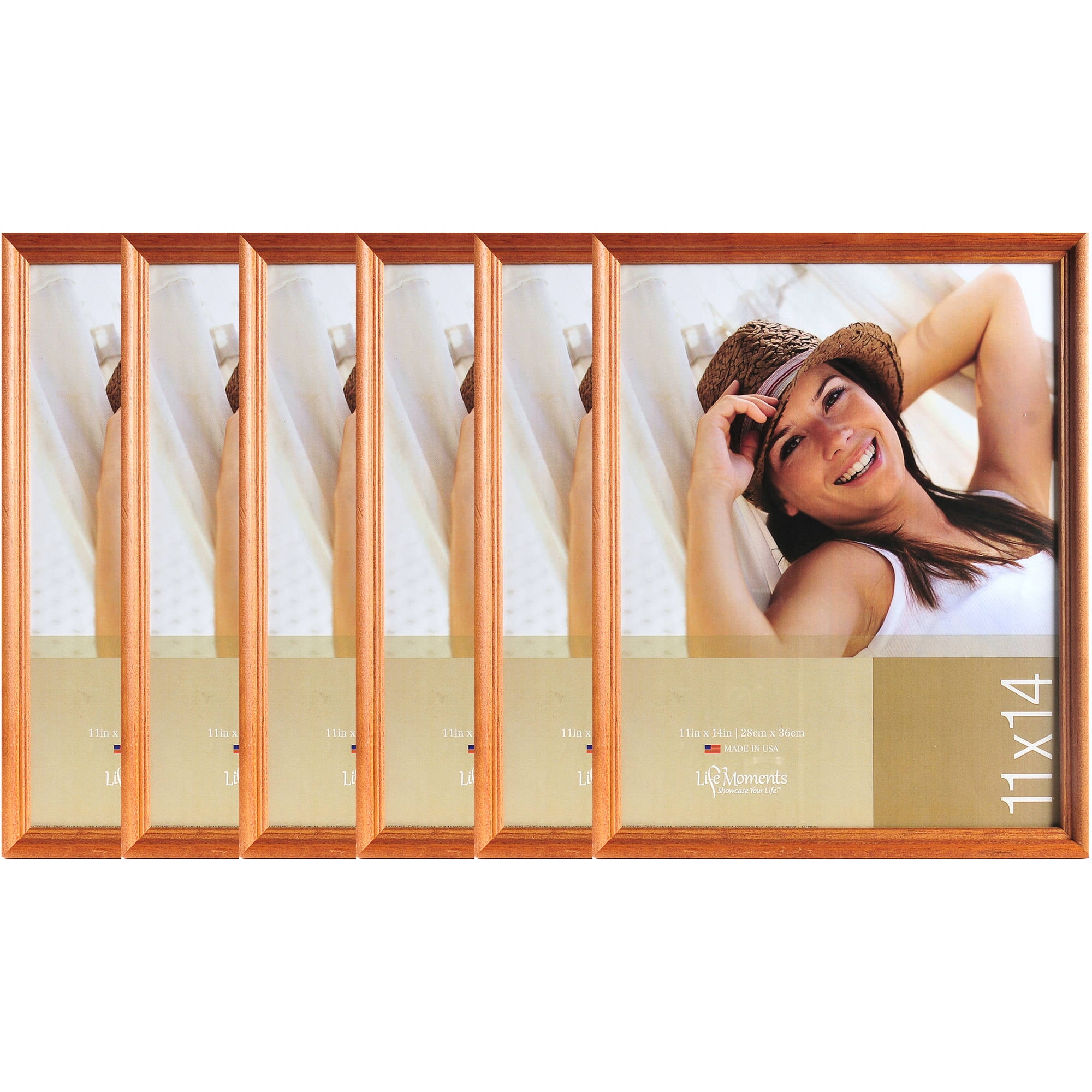 11x14 Natural Wood Wall Photo Frames Case Of 6 Com