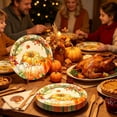 thumbnail image 4 of Dmlowu 24 Pcs Paper Plates, Autumn Maple Leaf & Pumpkin Paper Cups Paper Towels, Disposable Dinnerware Sets for Fall Thanksgiving Harvest Celebrations, 4 of 6