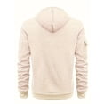 thumbnail image 4 of Cargo Tactical Hoodies for Men Quarter Zip Pullover Workout Sweatshirt Outdoor Sports Casual Khaki M, 4 of 4