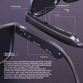 thumbnail image 3 of Gafas de sol con audio Bluetooth, lentes inteligentes polarizadas, negras, 3 of 3