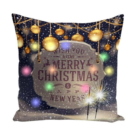SDNall Christmas Pillow Covers, Garland Christmas Decorations, Led Christmas Lights, Colorful Lights Christmas Pillows Led Light Pillows Festive Flower Garlands Short Pillowcases